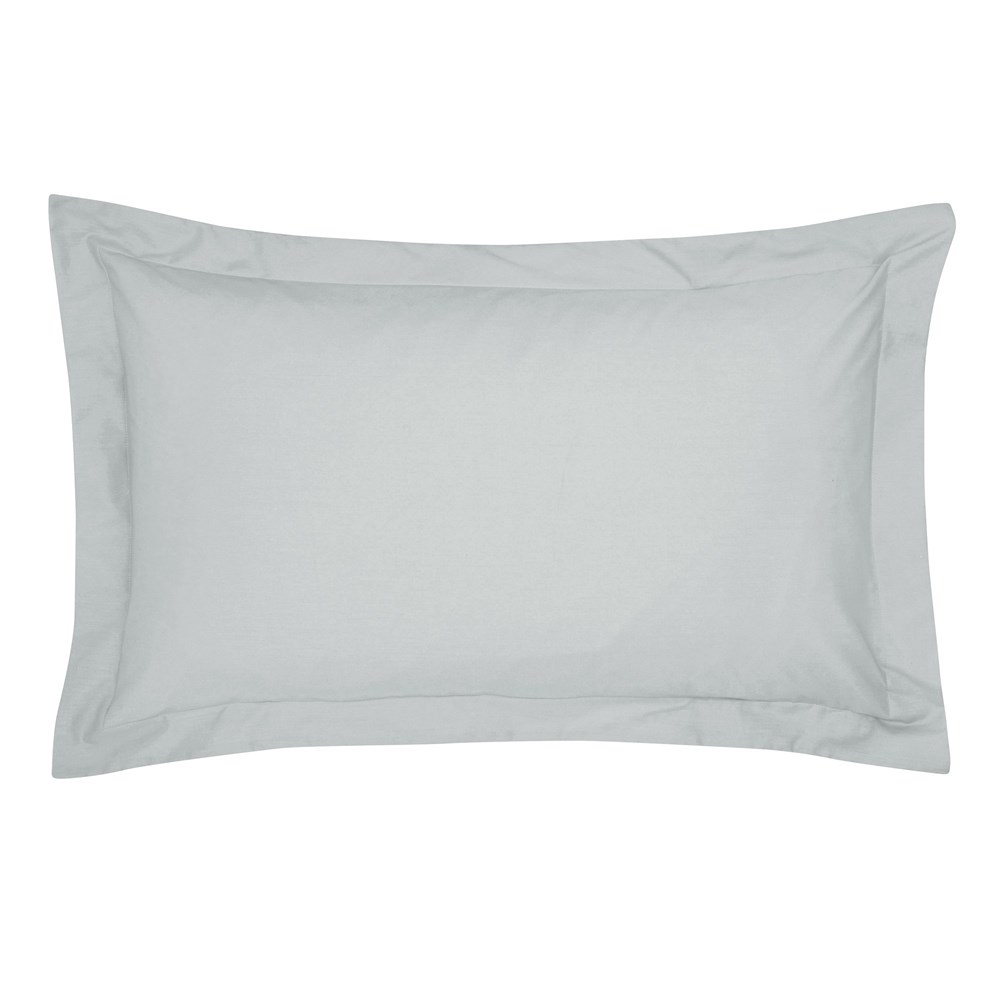 Plain Oxford Pillowcase By Bedeck of Belfast in Silver Grey